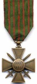 croix de Guerre 1914-1918 verso